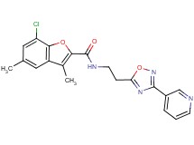 7-chloro-3,5-dimethyl-N-{2-[3-(3-pyridinyl)-1,2,4-oxadiazol-5-yl]ethyl}-1-benzofuran-2-carboxamide