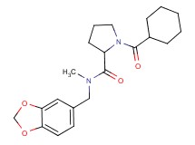 N-(1,3-benzodioxol-5-ylmethyl)-1-(cyclohexylcarbonyl)-N-methylpyrrolidine-2-carboxamide