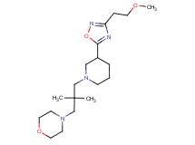 4-(3-{3-[3-(2-methoxyethyl)-1,2,4-oxadiazol-5-yl]-1-piperidinyl}-2,2-dimethylpropyl)morpholine