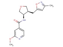 2-methoxy-N-{(3R*,4S*)-4-[(3-methylisoxazol-5-yl)methyl]tetrahydrofuran-3-yl}isonicotinamide