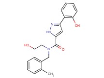 N-(2-hydroxyethyl)-3-(2-hydroxyphenyl)-N-(2-methylbenzyl)-1H-pyrazole-5-carboxamide
