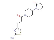1-{1-[3-(2-amino-1,3-thiazol-4-yl)propanoyl]piperidin-4-yl}pyrrolidin-2-one