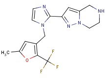 2-(1-{[5-methyl-2-(trifluoromethyl)-3-furyl]methyl}-1H-imidazol-2-yl)-4,5,6,7-tetrahydropyrazolo[1,5-a]pyrazine dihydrochloride