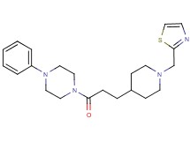 1-phenyl-4-{3-[1-(1,3-thiazol-2-ylmethyl)piperidin-4-yl]propanoyl}piperazine