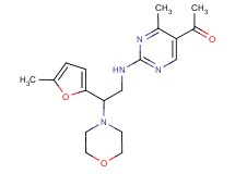 1-(4-methyl-2-{[2-(5-methyl-2-furyl)-2-morpholin-4-ylethyl]amino}pyrimidin-5-yl)ethanone
