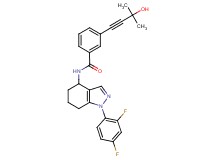 N-[1-(2,4-difluorophenyl)-4,5,6,7-tetrahydro-1H-indazol-4-yl]-3-(3-hydroxy-3-methyl-1-butyn-1-yl)benzamide