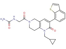 N-{2-[3-(1-benzothien-7-yl)-1-(cyclopropylmethyl)-2-oxo-1,5,7,8-tetrahydro-1,6-naphthyridin-6(2H)-yl]-2-oxoethyl}urea