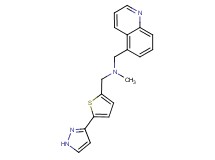 N-methyl-1-[5-(1H-pyrazol-3-yl)-2-thienyl]-N-(5-quinolinylmethyl)methanamine