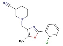 1-{[2-(2-chlorophenyl)-5-methyl-1,3-oxazol-4-yl]methyl}piperidine-3-carbonitrile