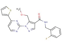 N-(2-fluorobenzyl)-5-(methoxymethyl)-1-[4-(2-thienyl)-2-pyrimidinyl]-1H-pyrazole-4-carboxamide