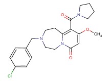 3-(4-chlorobenzyl)-9-methoxy-10-(1-pyrrolidinylcarbonyl)-2,3,4,5-tetrahydropyrido[1,2-d][1,4]diazepin-7(1H)-one