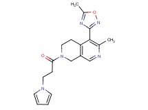 6-methyl-5-(5-methyl-1,2,4-oxadiazol-3-yl)-2-[3-(1H-pyrrol-1-yl)propanoyl]-1,2,3,4-tetrahydro-2,7-naphthyridine