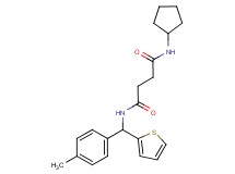 N-cyclopentyl-N'-[(4-methylphenyl)(2-thienyl)methyl]succinamide