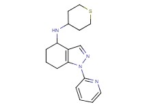 1-(2-pyridinyl)-N-(tetrahydro-2H-thiopyran-4-yl)-4,5,6,7-tetrahydro-1H-indazol-4-amine