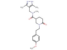 N-[(3,5-dimethyl-1H-pyrazol-4-yl)methyl]-1-[2-(4-methoxyphenyl)ethyl]-N-methyl-6-oxo-3-piperidinecarboxamide