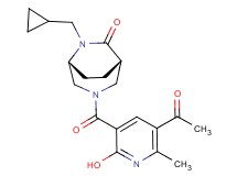 rel-(1S,5R)-3-[(5-acetyl-2-hydroxy-6-methyl-3-pyridinyl)carbonyl]-6-(cyclopropylmethyl)-3,6-diazabicyclo[3.2.2]nonan-7-one