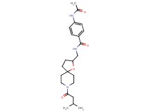4-(acetylamino)-N-{[8-(3-methylbutanoyl)-1-oxa-8-azaspiro[4.5]dec-2-yl]methyl}benzamide
