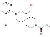 2-[9-acetyl-1-(hydroxymethyl)-3,9-diazaspiro[5.5]undec-3-yl]nicotinonitrile