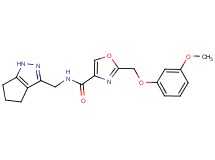 2-[(3-methoxyphenoxy)methyl]-N-(1,4,5,6-tetrahydrocyclopenta[c]pyrazol-3-ylmethyl)-1,3-oxazole-4-carboxamide