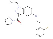 1-ethyl-N-[2-(2-fluorophenyl)ethyl]-3-(1-pyrrolidinylcarbonyl)-4,5,6,7-tetrahydro-1H-indazol-5-amine