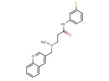 N-(3-fluorophenyl)-3-[methyl(quinolin-3-ylmethyl)amino]propanamide