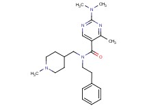 2-(dimethylamino)-4-methyl-N-[(1-methylpiperidin-4-yl)methyl]-N-(2-phenylethyl)pyrimidine-5-carboxamide