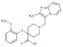 4-(2-methoxyphenoxy)-1-[(2-methylimidazo[1,2-a]pyridin-3-yl)methyl]piperidine-4-carboxylic acid