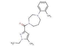 1-[(1-ethyl-5-methyl-1H-pyrazol-3-yl)carbonyl]-4-(2-methylphenyl)-1,4-diazepane