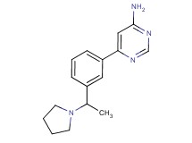 6-[3-(1-pyrrolidin-1-ylethyl)phenyl]pyrimidin-4-amine