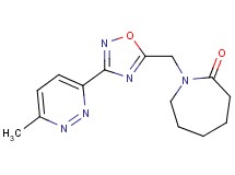 1-{[3-(6-methyl-3-pyridazinyl)-1,2,4-oxadiazol-5-yl]methyl}-2-azepanone