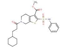 methyl 2-(anilinosulfonyl)-6-(3-cyclohexylpropanoyl)-4,5,6,7-tetrahydrothieno[2,3-c]pyridine-3-carboxylate