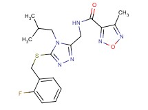 N-({5-[(2-fluorobenzyl)thio]-4-isobutyl-4H-1,2,4-triazol-3-yl}methyl)-4-methyl-1,2,5-oxadiazole-3-carboxamide