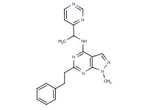 1-methyl-6-(2-phenylethyl)-N-[1-(4-pyrimidinyl)ethyl]-1H-pyrazolo[3,4-d]pyrimidin-4-amine