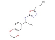 N-[1-(2,3-dihydro-1,4-benzodioxin-6-yl)ethyl]-5-propyl-1,3,4-oxadiazol-2-amine