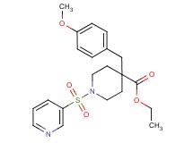 ethyl 4-(4-methoxybenzyl)-1-(3-pyridinylsulfonyl)-4-piperidinecarboxylate