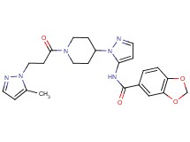 N-(1-{1-[3-(5-methyl-1H-pyrazol-1-yl)propanoyl]-4-piperidinyl}-1H-pyrazol-5-yl)-1,3-benzodioxole-5-carboxamide