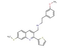 2-(3-methoxyphenyl)-N-{[7-(methylthio)-2-(2-thienyl)-3-quinolinyl]methyl}ethanamine