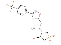 (3S*,4S*)-4-[methyl({3-[4-(trifluoromethyl)phenyl]-1,2,4-oxadiazol-5-yl}methyl)amino]tetrahydro-3-thiopheneol 1,1-dioxide