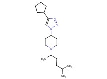 4-(4-cyclopentyl-1H-1,2,3-triazol-1-yl)-1-(1,4-dimethylpentyl)piperidine