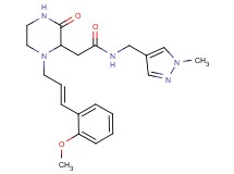 2-{1-[(2E)-3-(2-methoxyphenyl)-2-propen-1-yl]-3-oxo-2-piperazinyl}-N-[(1-methyl-1H-pyrazol-4-yl)methyl]acetamide