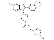 2-(1,3-benzodioxol-5-yl)-5-fluoro-1-{1-[3-(3-methyl-1H-pyrazol-1-yl)propanoyl]-4-piperidinyl}-1H-benzimidazole
