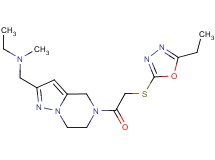 N-[(5-{[(5-ethyl-1,3,4-oxadiazol-2-yl)thio]acetyl}-4,5,6,7-tetrahydropyrazolo[1,5-a]pyrazin-2-yl)methyl]-N-methylethanamine