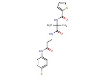 N-[2-({3-[(4-fluorophenyl)amino]-3-oxopropyl}amino)-1,1-dimethyl-2-oxoethyl]thiophene-2-carboxamide