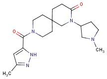 9-[(3-methyl-1H-pyrazol-5-yl)carbonyl]-2-(1-methylpyrrolidin-3-yl)-2,9-diazaspiro[5.5]undecan-3-one