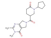 6-[(1-cyclopentyl-6-oxo-3-piperidinyl)carbonyl]-2,3-dimethyl-3,5,6,7-tetrahydro-4H-pyrrolo[3,4-d]pyrimidin-4-one
