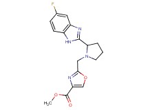 methyl 2-{[2-(5-fluoro-1H-benzimidazol-2-yl)-1-pyrrolidinyl]methyl}-1,3-oxazole-4-carboxylate
