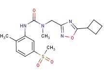 N-[(5-cyclobutyl-1,2,4-oxadiazol-3-yl)methyl]-N-methyl-N'-[2-methyl-5-(methylsulfonyl)phenyl]urea