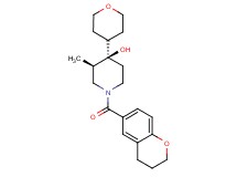 (3R*,4R*)-1-(3,4-dihydro-2H-chromen-6-ylcarbonyl)-3-methyl-4-(tetrahydro-2H-pyran-4-yl)-4-piperidinol