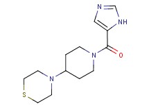 4-[1-(1H-imidazol-5-ylcarbonyl)-4-piperidinyl]thiomorpholine bis(trifluoroacetate)