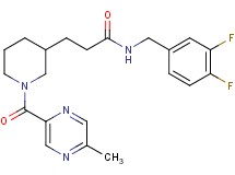 N-(3,4-difluorobenzyl)-3-{1-[(5-methyl-2-pyrazinyl)carbonyl]-3-piperidinyl}propanamide